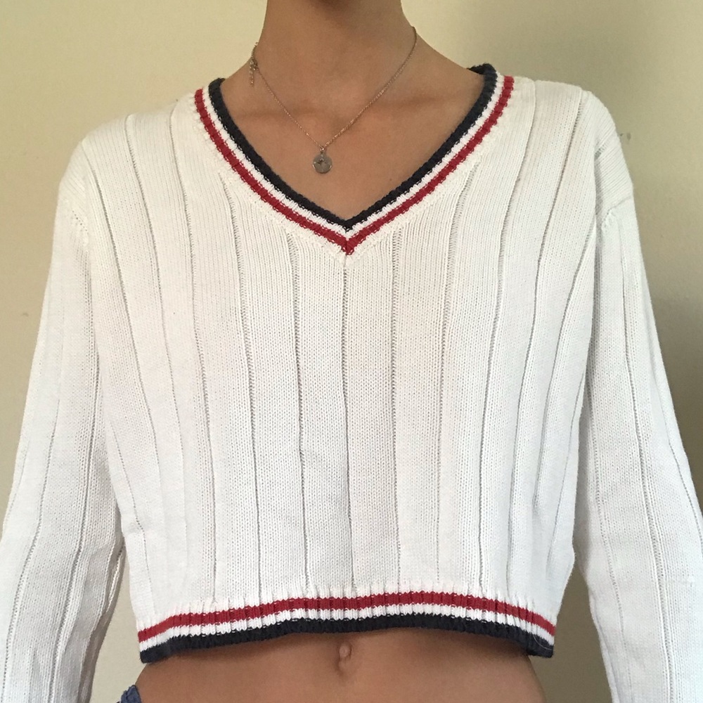 Brandy Melville Red, White, and Blue Sweater